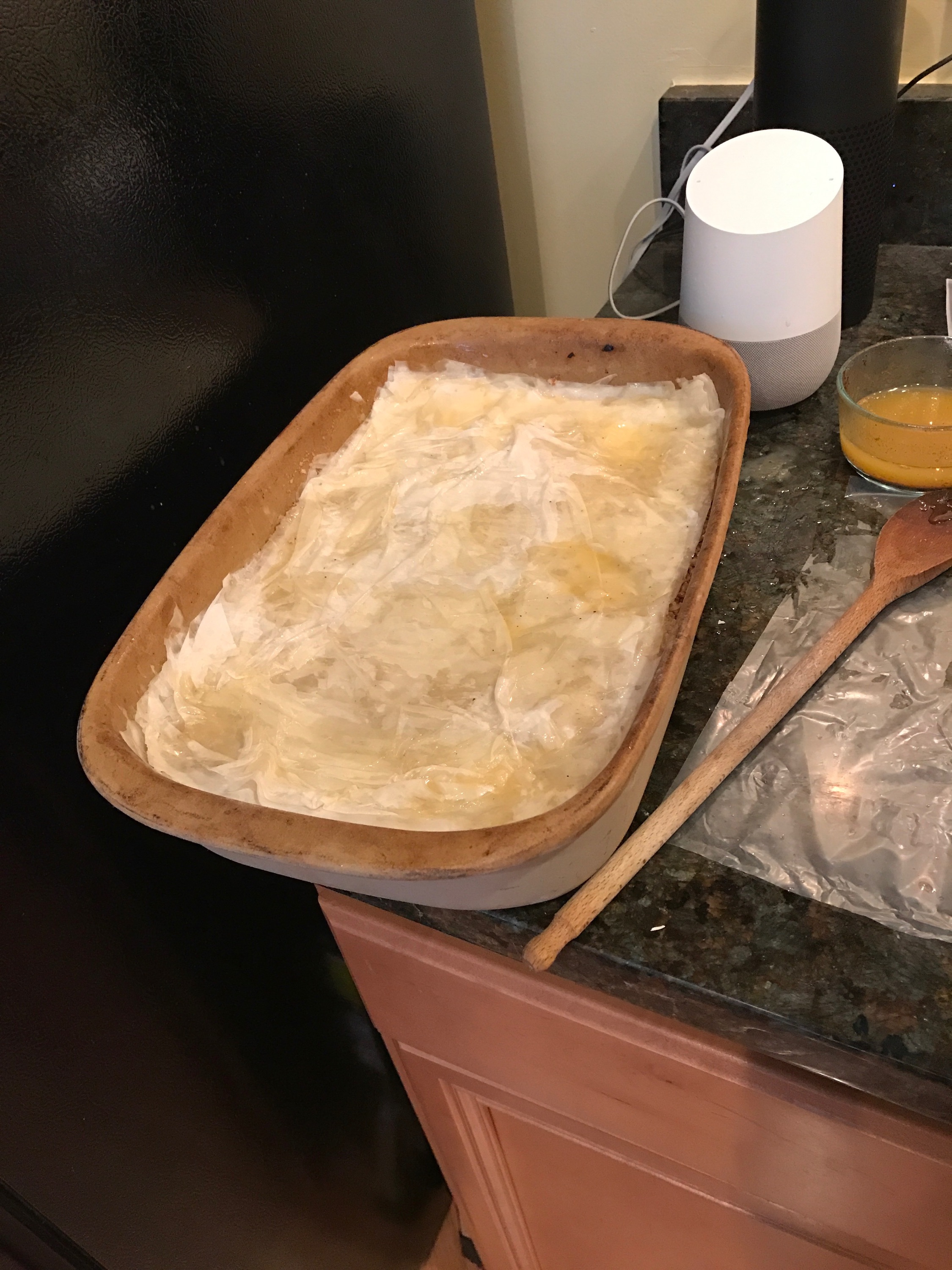 2 inches worth of phyllo